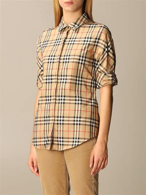 camicia burberry donna scacchi|Burberry Abito camicia con stampa scacchi vintage all.